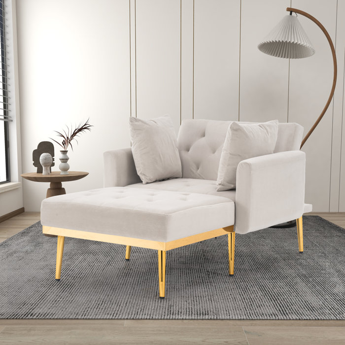 Mercer41 Asare Upholstered Chaise Lounge & Reviews Wayfair